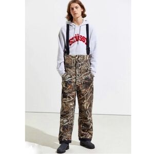 Columbia Goretex Men's Snow Duck Camo Overall Bib Pants Size Large Vintage